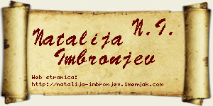Natalija Imbronjev vizit kartica